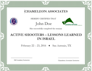 Chameleon IMI Academ Sample Certificate